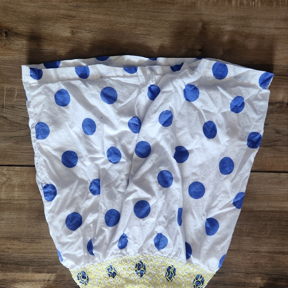Boden Kids Polka Dot Summer Top - Blue & White - Picture 3 of 3